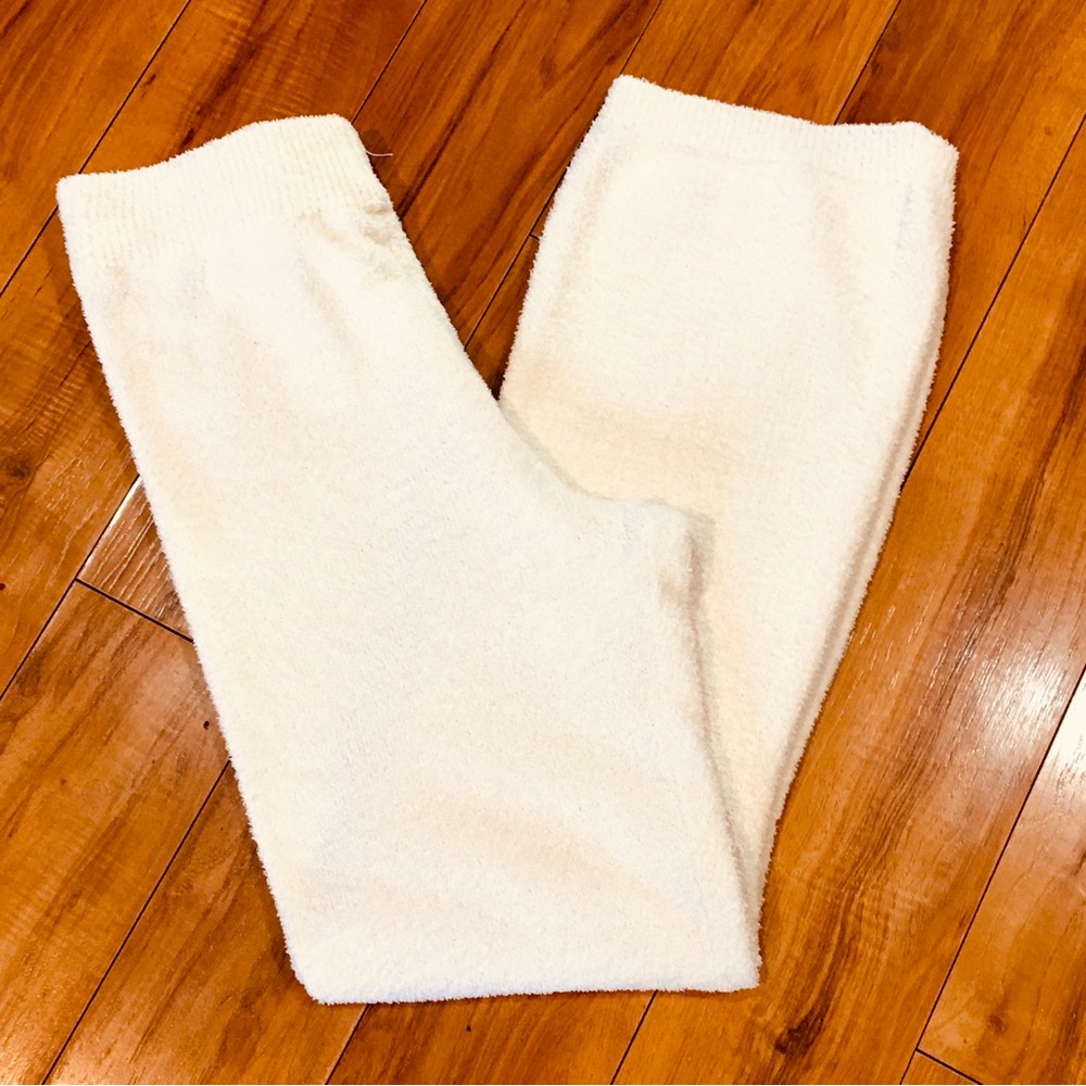 Pants Teddy bear furry fuzzy faux sherpa style lounge athlesiure white i…